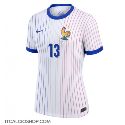 Francia Kante #13 Seconda Maglia Femmina Europei 2024 Manica Corta Francia Kante #13 Seconda Maglia Femmina Europei 2024 Manica Corta